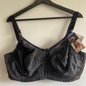 BALI Flower Bali 2-Ply Full Coverage Underwire Bra 180 in black size 42DDD new